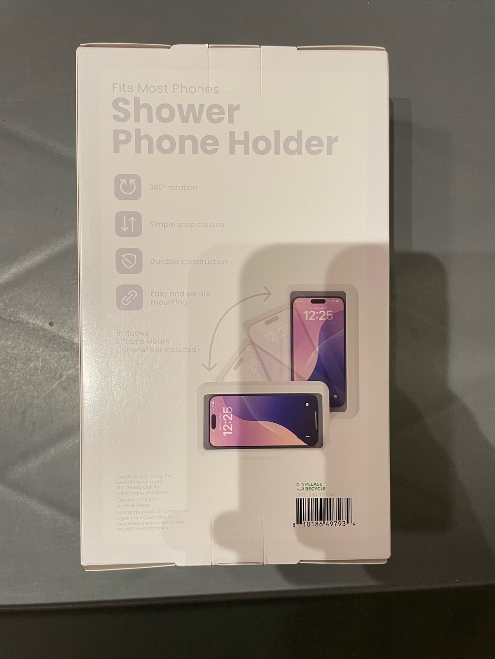 Gem Shower Phone Holder Touchscreen Compatible New - Picture 3 of 4